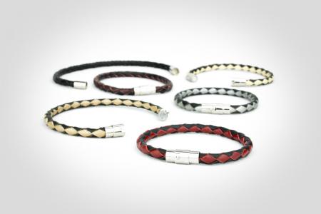 Braided Leather Bracelets with Stainless Steel Magnetic Clasp -
Multiple Colors
